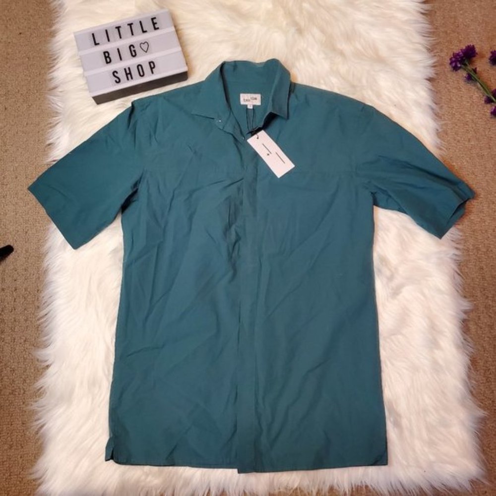 Frank & Oak Teal Button Up Shirt/Size S/NWT